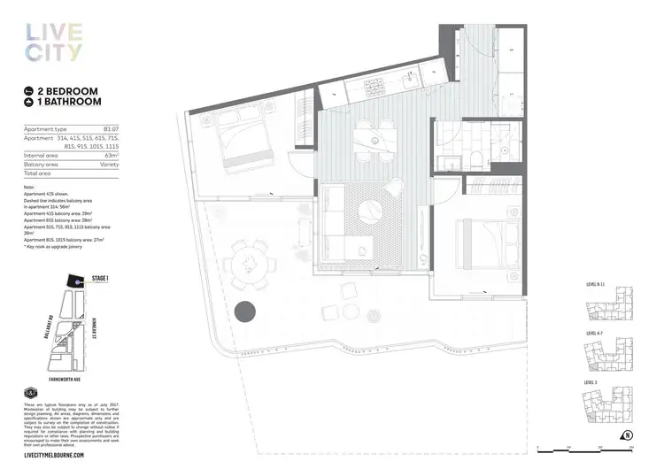 Floorplan of Homely apartment listing, 515/188 Ballarat Road, Footscray VIC 3011