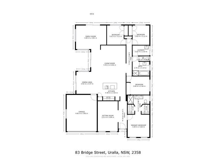 Floorplan of Homely house listing, 83 Bridge Street, Uralla NSW 2358