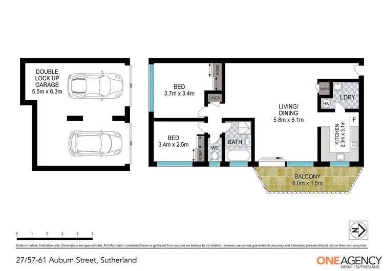 Floorplan of Homely apartment listing, 23/57-61 Auburn Street, Sutherland NSW 2232