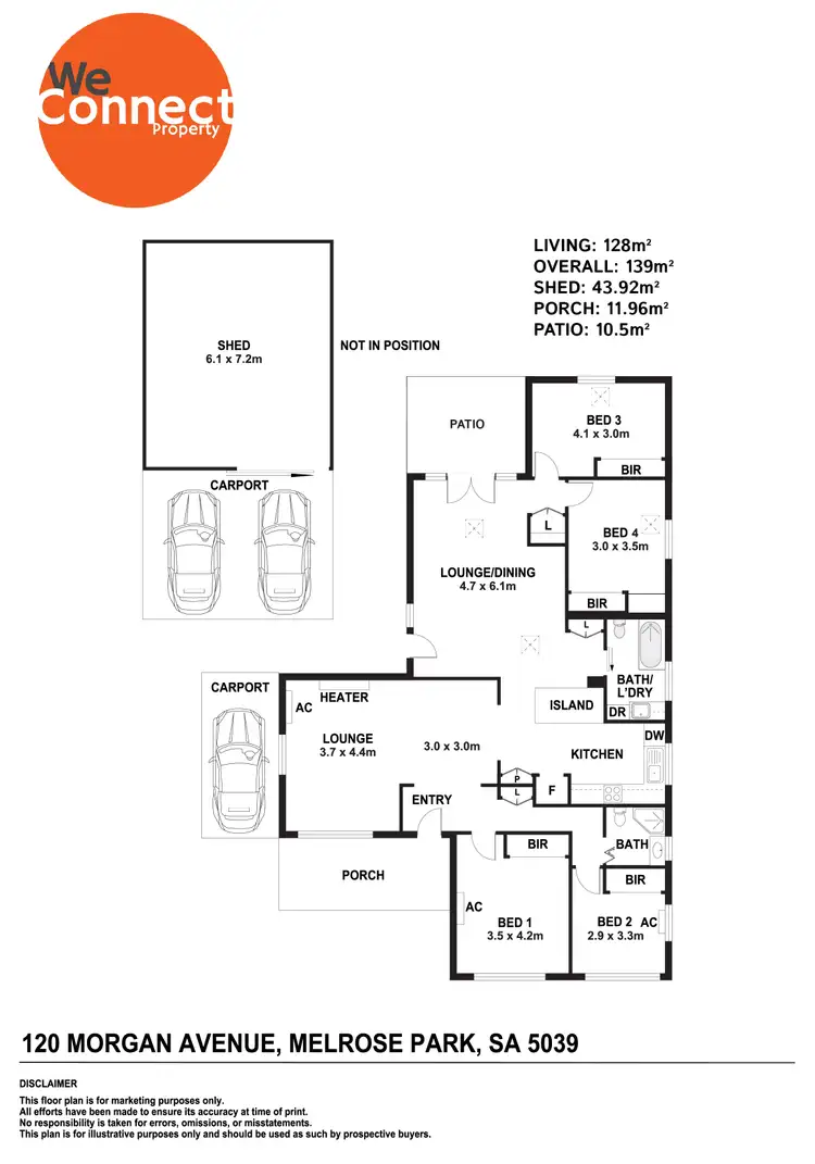 Floorplan of Homely house listing, 120 Morgan Avenue, Melrose Park SA 5039