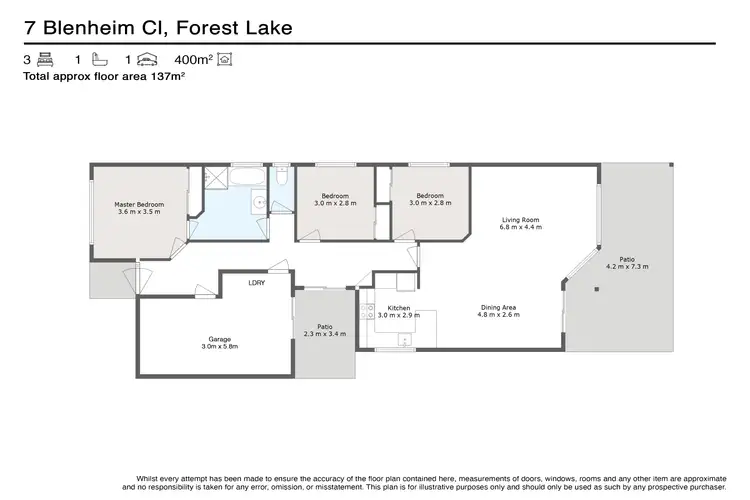 Floorplan of Homely house listing, 7 Blenheim Close, Forest Lake QLD 4078