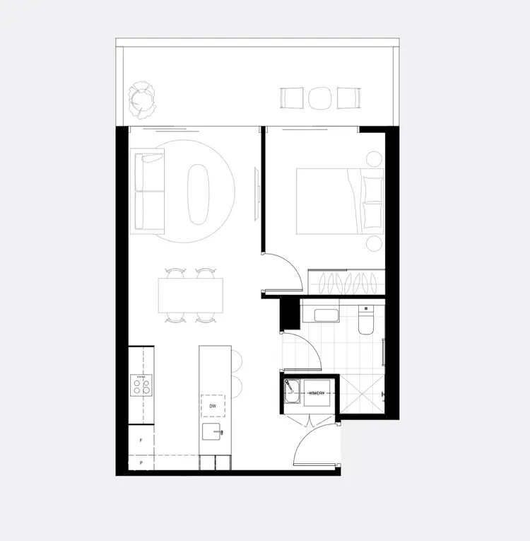 Floorplan of Homely apartment listing, 705/80 Milligan Street, Perth WA 6000