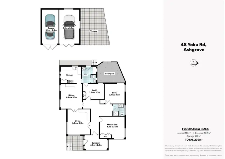 Floorplan of Homely house listing, 48 Yoku Road, Ashgrove QLD 4060