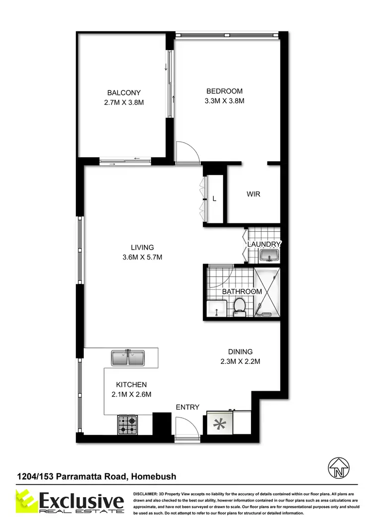 Floorplan of Homely apartment listing, 1204/153 Parramatta Road, Homebush NSW 2140