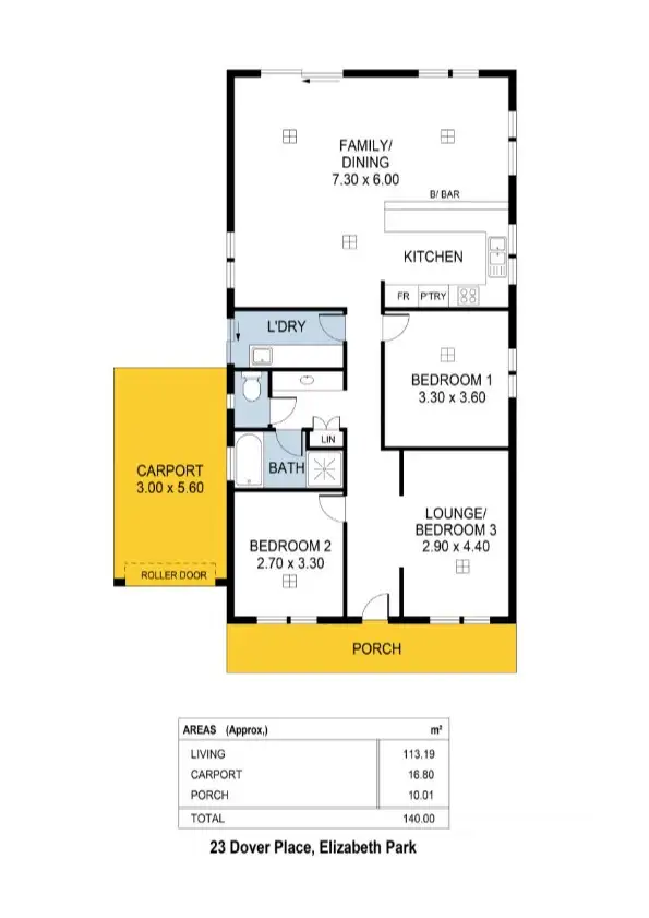 Floorplan of Homely house listing, 23 Dover Place, Elizabeth Park SA 5113