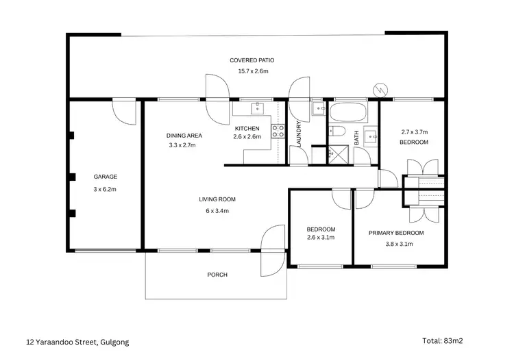 Floorplan of Homely house listing, 12 Yaraandoo Street, Gulgong NSW 2852