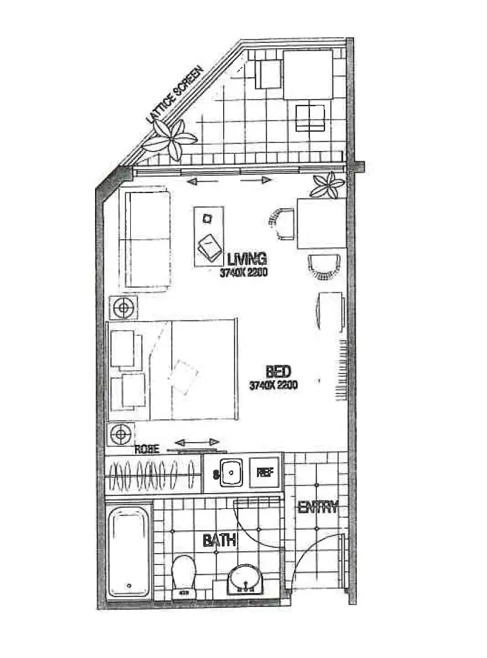 Floorplan of Homely apartment listing, 114/5 Edmondstone Street, South Brisbane QLD 4101
