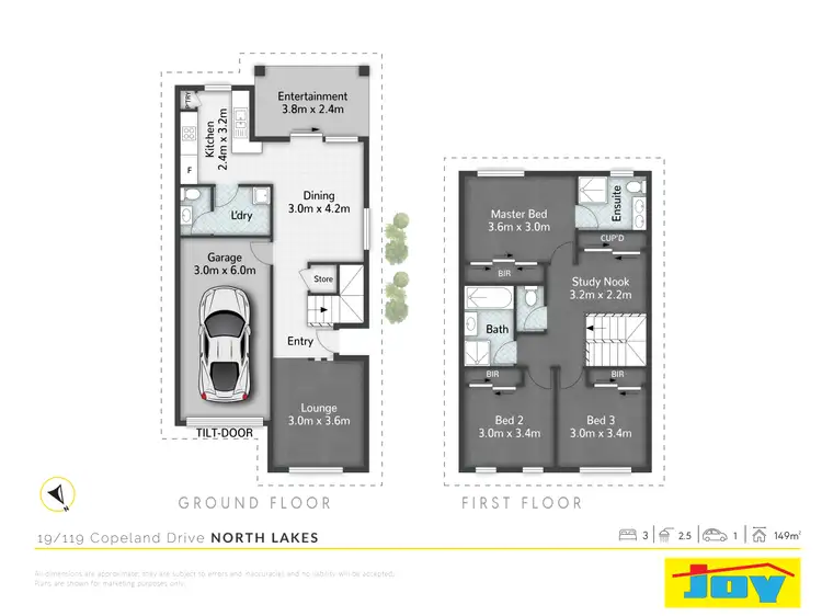 Floorplan of Homely townhouse listing, 19/119 COPELAND DRIVE, North Lakes QLD 4509
