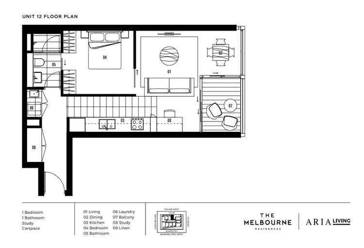Floorplan of Homely apartment listing, 1012/111 Melbourne Street, South Brisbane QLD 4101