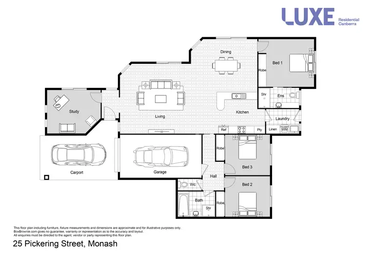 Floorplan of Homely house listing, 25 Pickering Street, Monash ACT 2904