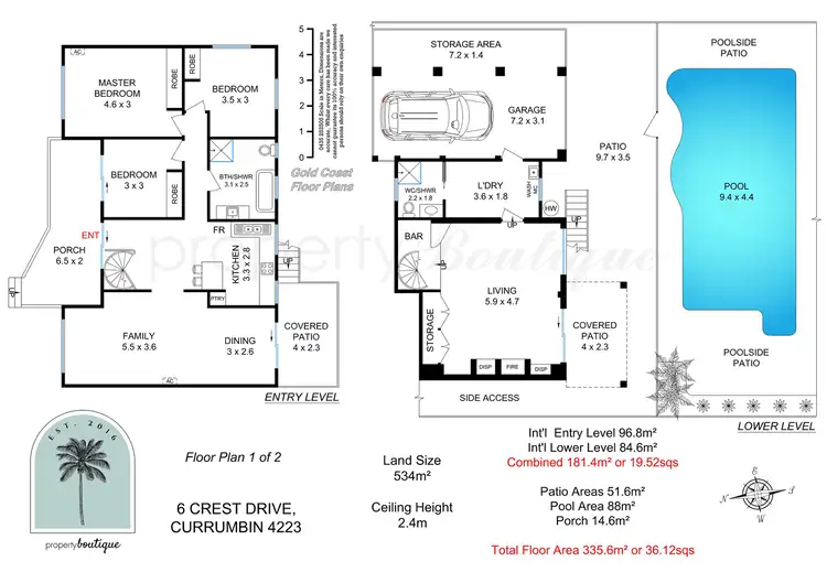 Floorplan of Homely house listing, 6 CREST DRIVE, Currumbin QLD 4223