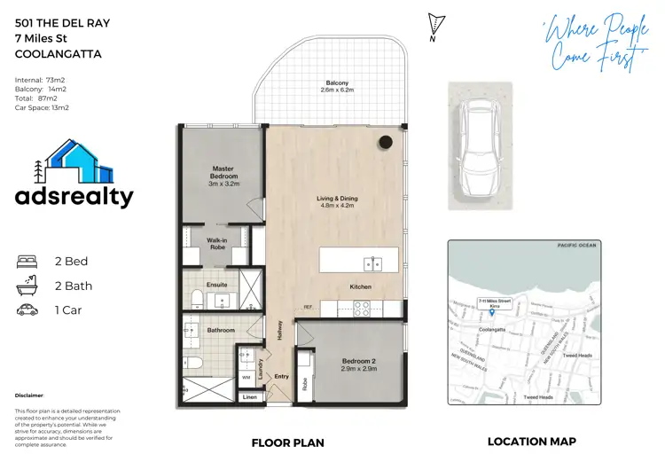 Floorplan of Homely apartment listing, 7 Miles Street, Kirra QLD 4225