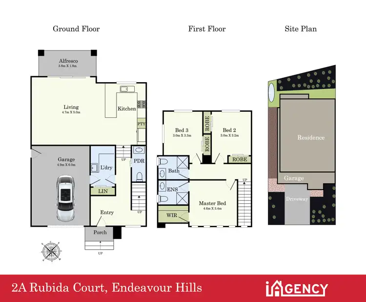 Floorplan of Homely townhouse listing, 2A Rubida Court, Endeavour Hills VIC 3802