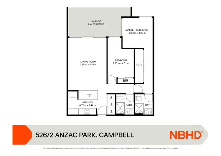 Floorplan of Homely apartment listing, 526/2 Anzac Park, Campbell ACT 2612