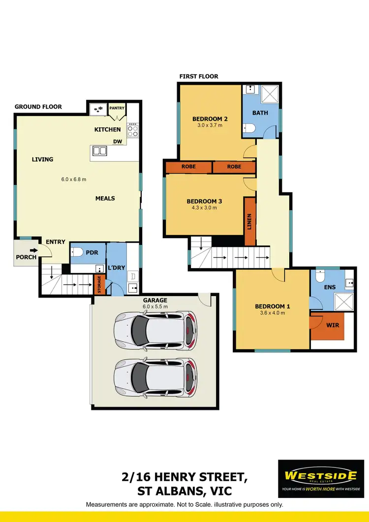 Floorplan of Homely townhouse listing, 2/16 Henry Street, St Albans VIC 3021