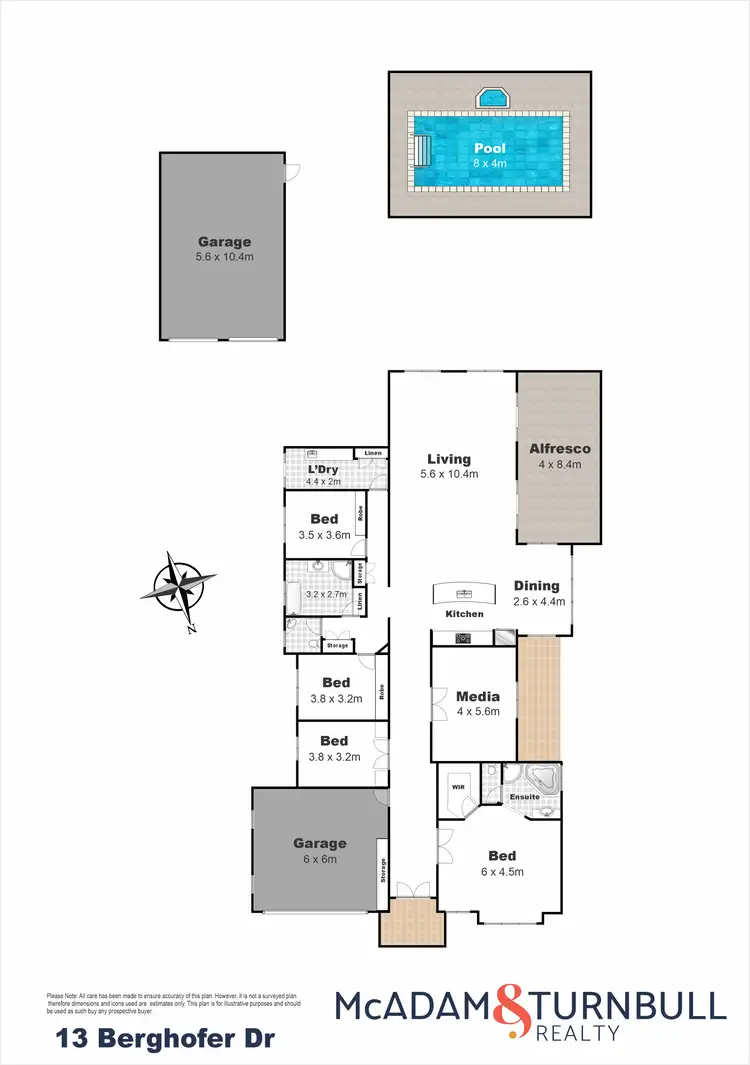 Floorplan of Homely house listing, 13 Berghofer Drive, Highfields QLD 4352