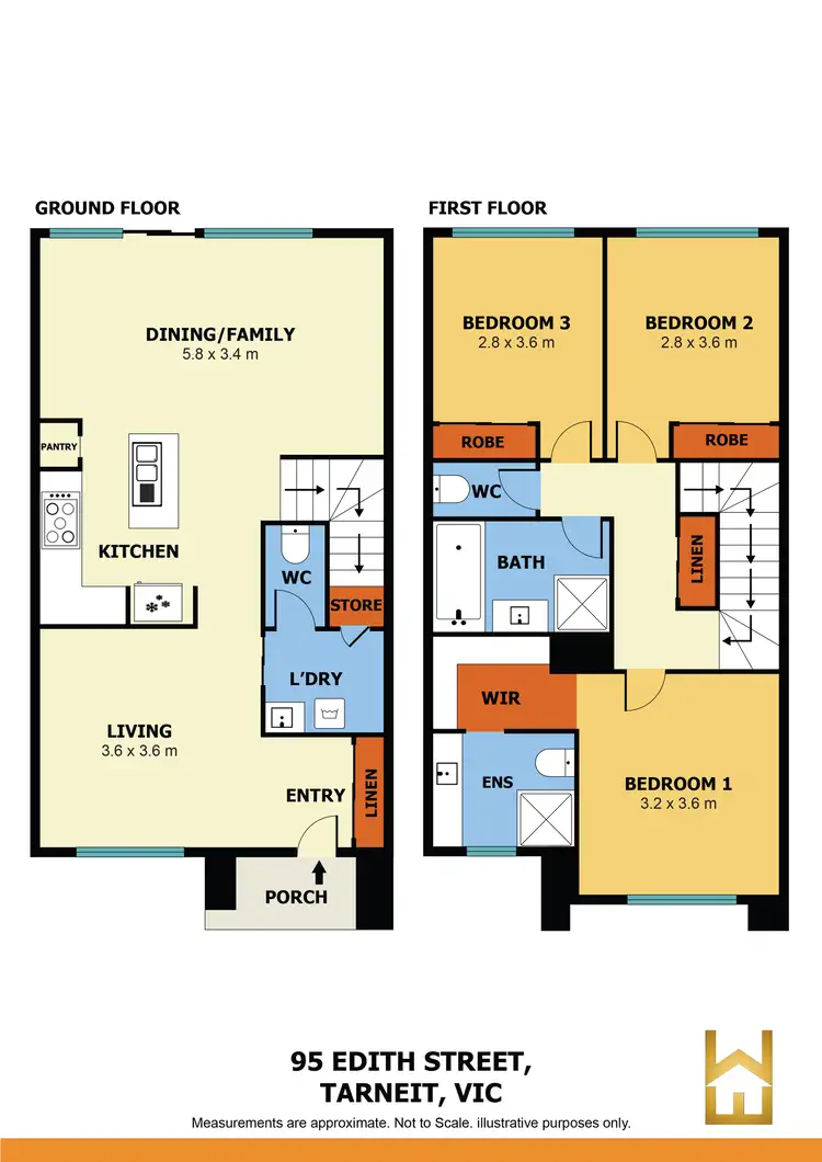 Floorplan of Homely townhouse listing, 95 Edith Street, Tarneit VIC 3029