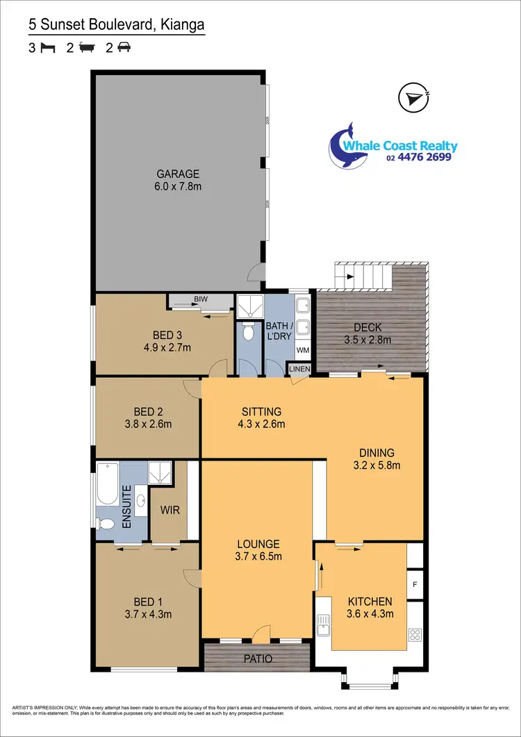 Floorplan of Homely house listing, 5 Sunset Boulevard, Kianga NSW 2546