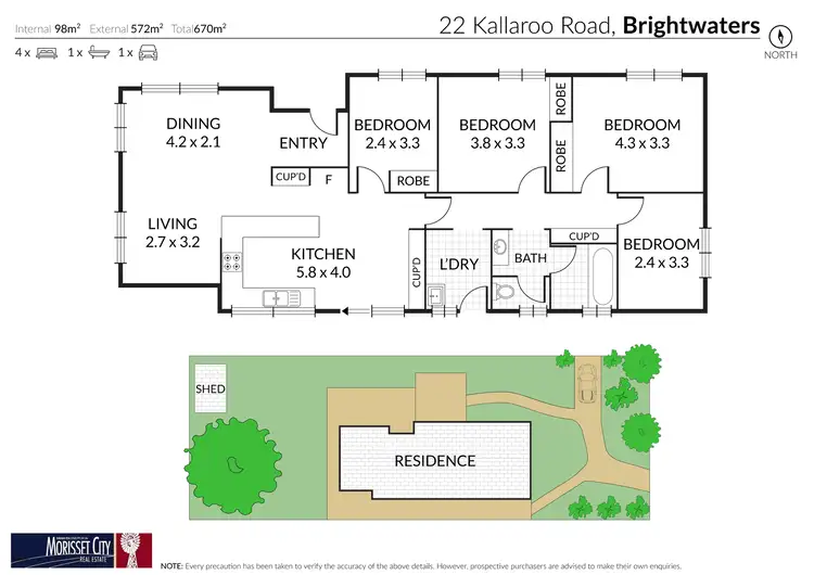 Floorplan of Homely house listing, 22 Kallaroo Road, Brightwaters NSW 2264