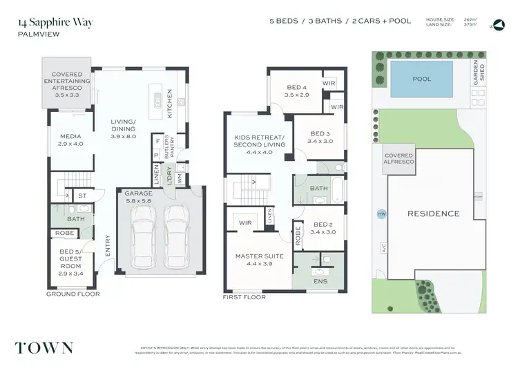 Floorplan of Homely house listing, 14 Sapphire Way, Palmview QLD 4553