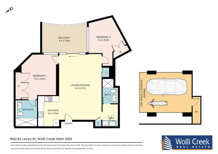 Floorplan of Homely apartment listing, 906/24 Levey Street, Wolli Creek NSW 2205