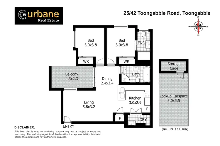 Floorplan of Homely apartment listing, 25/42 Toongabbie Road, Toongabbie NSW 2146