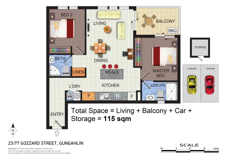 Floorplan of Homely apartment listing, 23/77 Gozzard Street, Gungahlin ACT 2912