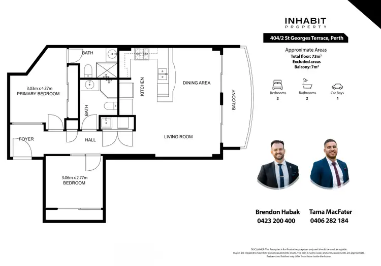 Floorplan of Homely apartment listing, 404/2 St Georges Terrace, Perth WA 6000