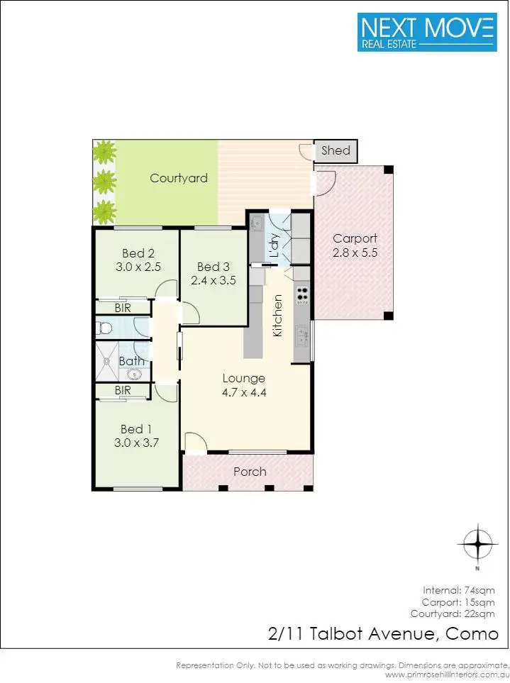 Floorplan of Homely villa listing, 2/11 Talbot Avenue, Como WA 6152