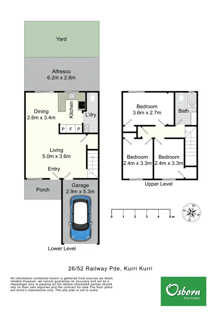 Floorplan of Homely townhouse listing, 26/52 Railway Parade, Kurri Kurri NSW 2327