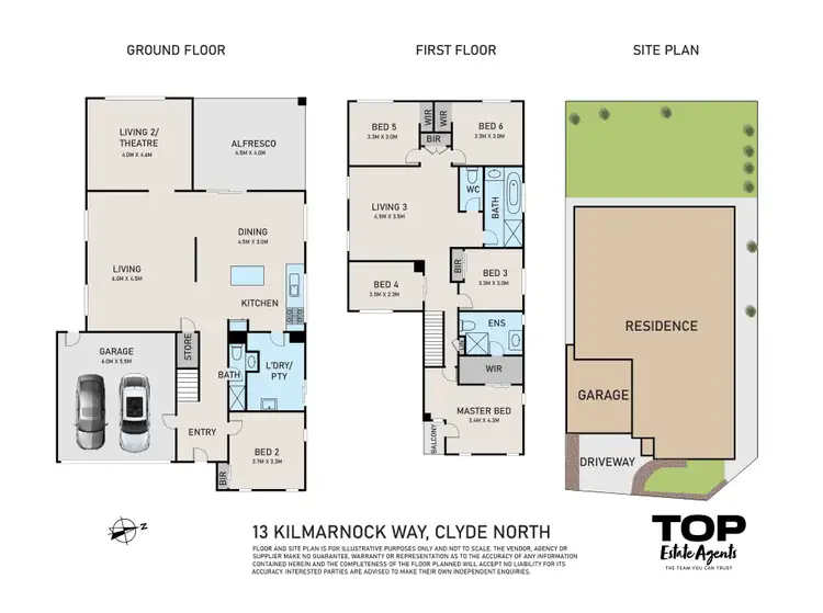 Floorplan of Homely house listing, 13 Kilmarnock Way, Clyde North VIC 3978
