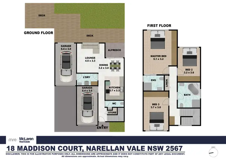 Floorplan of Homely townhouse listing, 18 Maddison Court, Narellan Vale NSW 2567