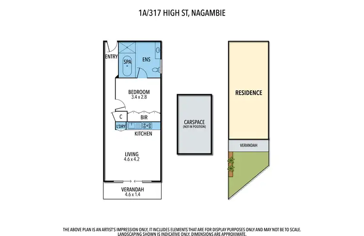 Floorplan of Homely unit listing, Unit 1A/317 High Street, Nagambie VIC 3608