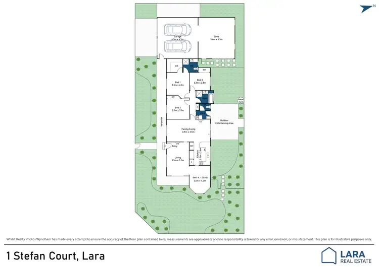 Floorplan of Homely house listing, 1 Stefan Court, Lara VIC 3212