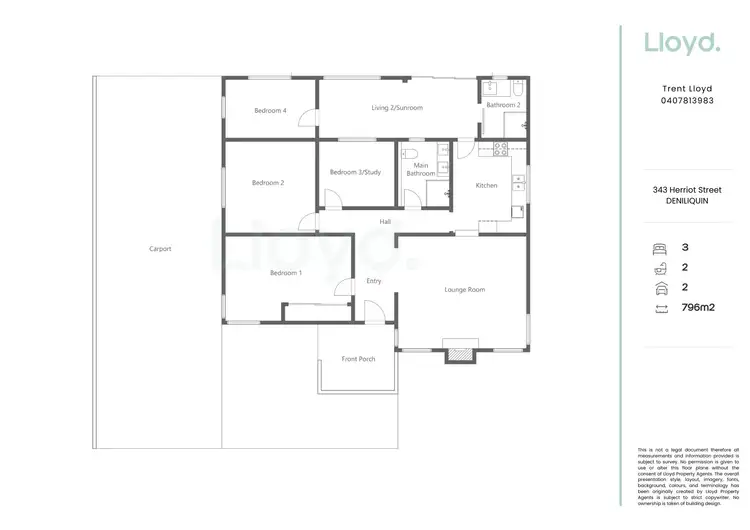 Floorplan of Homely house listing, 343 Herriott Street, Deniliquin NSW 2710