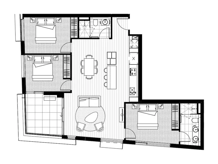 Floorplan of Homely apartment listing, 318/12 Village Avenue, Brunswick East VIC 3057
