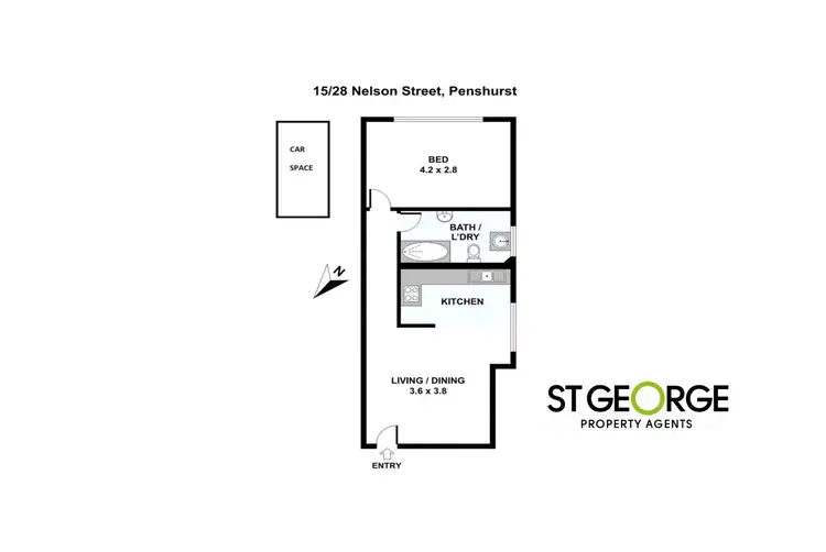 Floorplan of Homely apartment listing, 15/26 Nelson Street, Penshurst NSW 2222