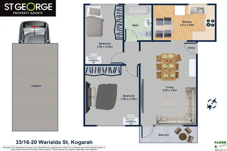 Floorplan of Homely apartment listing, 33/16 Warialda Street, Kogarah NSW 2217