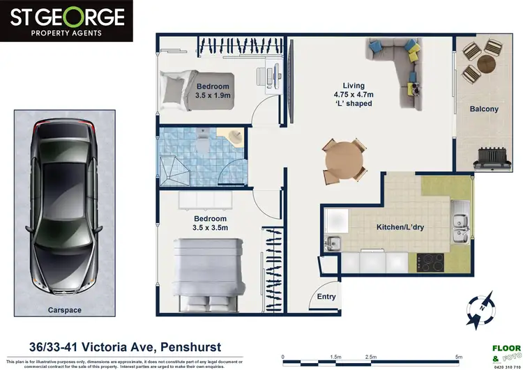 Floorplan of Homely apartment listing, 36/33 Victoria Avenue, Penshurst NSW 2222