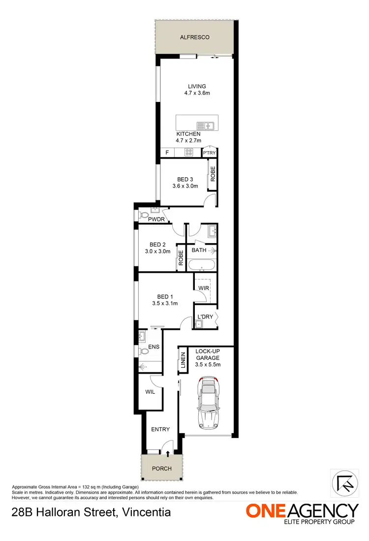 Floorplan of Homely semi-detached listing, 28B Halloran Street, Vincentia NSW 2540