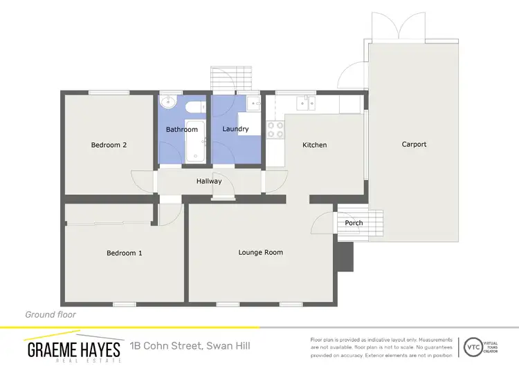 Floorplan of Homely unit listing, 1B Cohn Street, Swan Hill VIC 3585