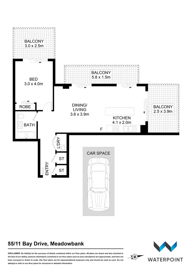 Floorplan of Homely apartment listing, 55/11 Bay Drive, Meadowbank NSW 2114