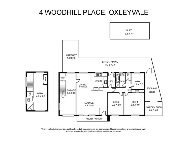 Floorplan of Homely house listing, 4 WOODHILL PLACE, Tamworth NSW 2340