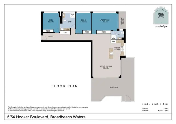 Floorplan of Homely apartment listing, 5/54 Hooker Boulevard, Broadbeach QLD 4218