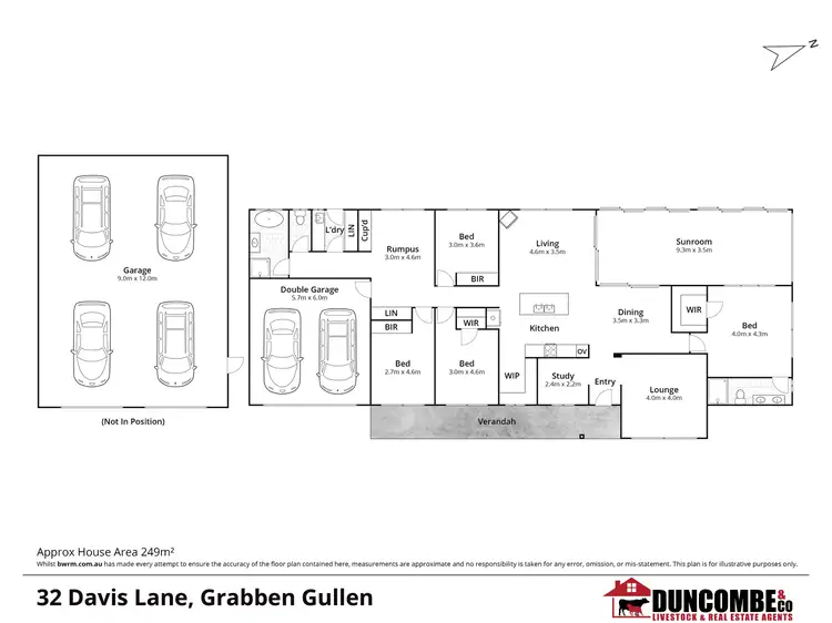 Floorplan of Homely rural property listing, 32 Davis Lane, Grabben Gullen NSW 2583