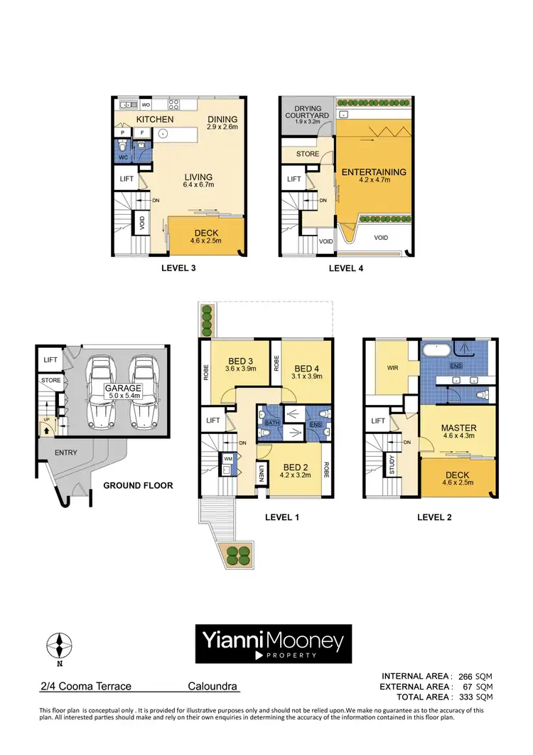 Floorplan of Homely townhouse listing, 2/4 Cooma Terrace, Caloundra QLD 4551