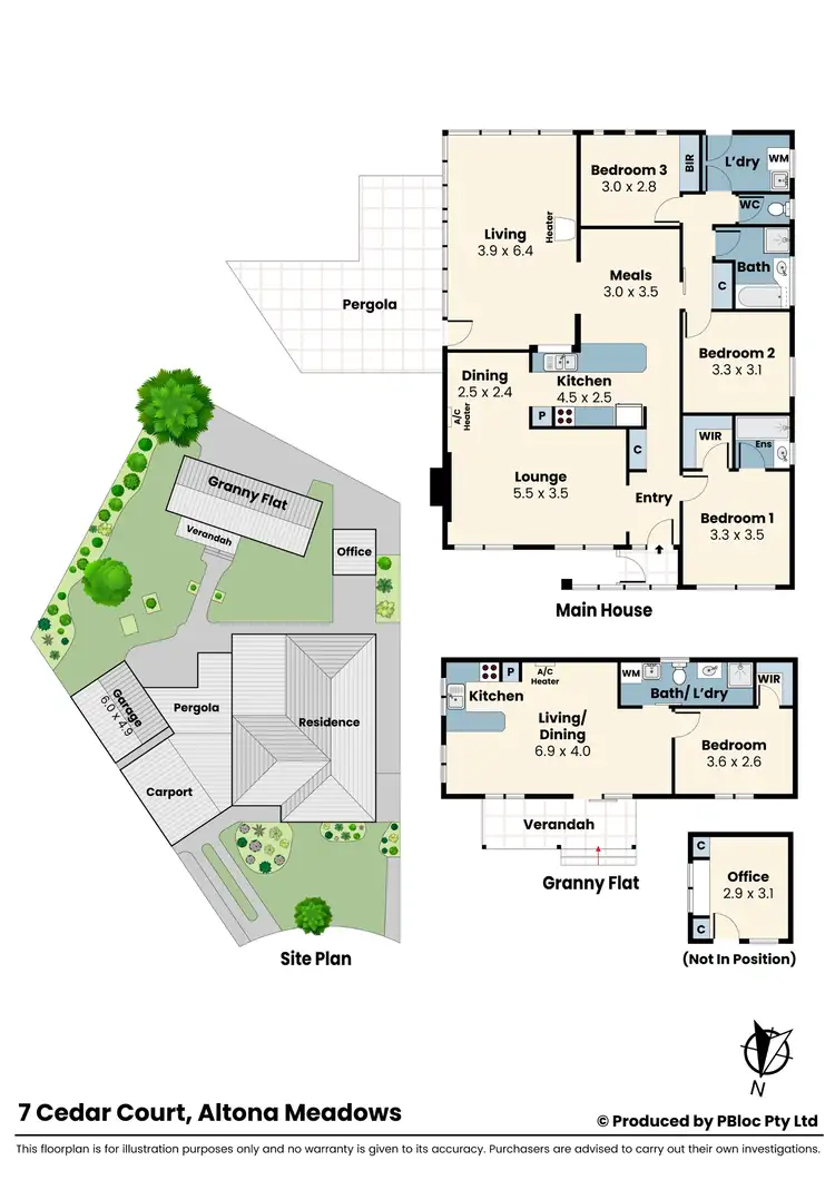 Floorplan of Homely house listing, 7 Cedar Court, Altona Meadows VIC 3028