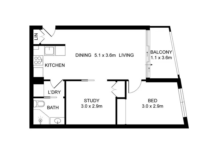 Floorplan of Homely apartment listing, 2910/9 Power Street, Southbank VIC 3006