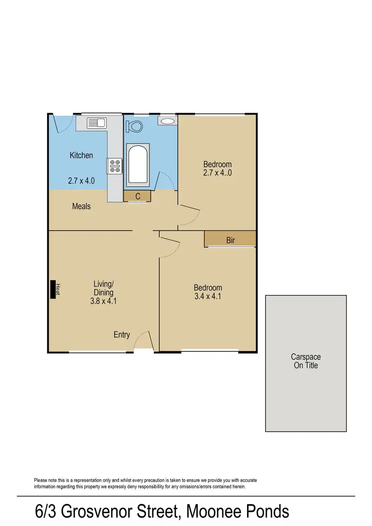 Floorplan of Homely apartment listing, 6/3 Grosvenor Street, Moonee Ponds VIC 3039