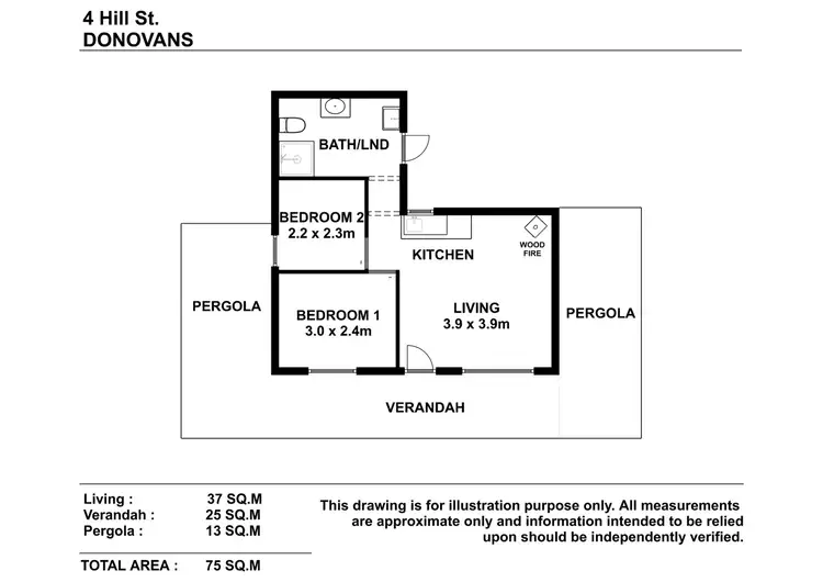 Floorplan of Homely house listing, 4 Hill Street, Donovans SA 5291